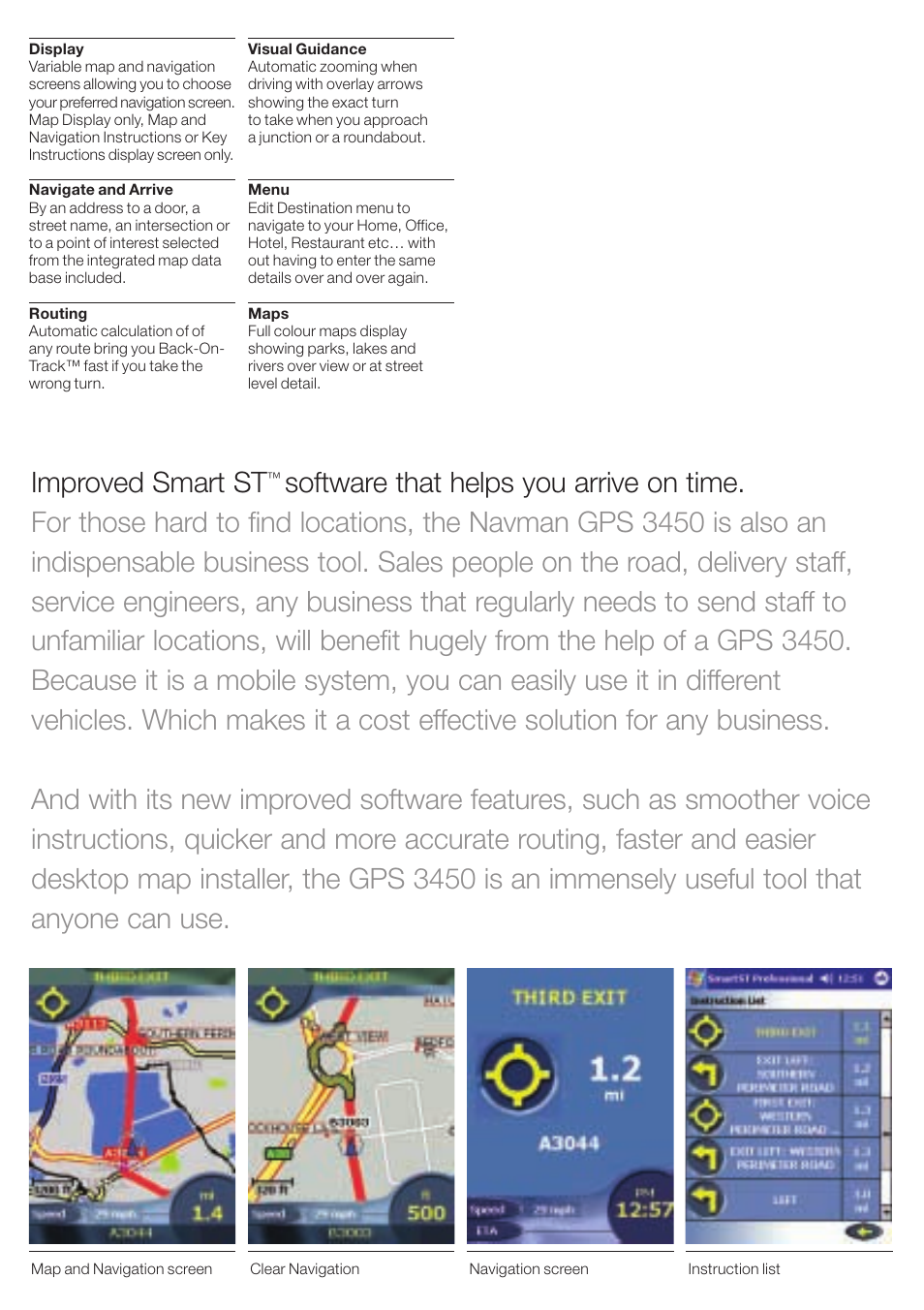 Improved smart st | Navman GPS 3450 User Manual | Page 6 / 8