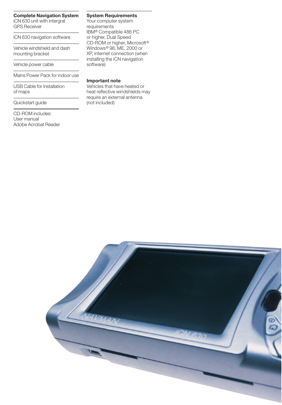 Navman iCN 630 User Manual | Page 4 / 8