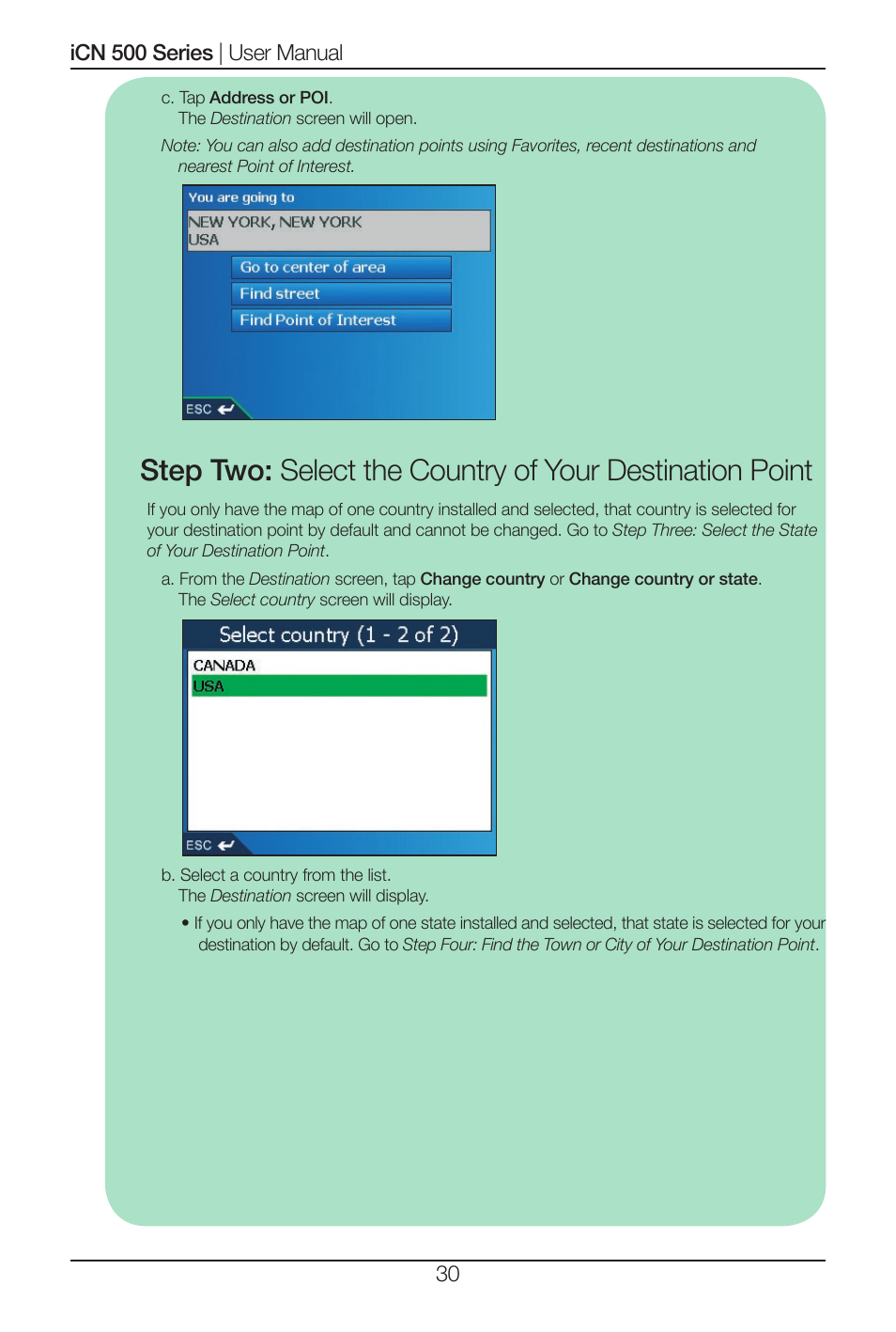 Navman iCN 520 User Manual | Page 30 / 92