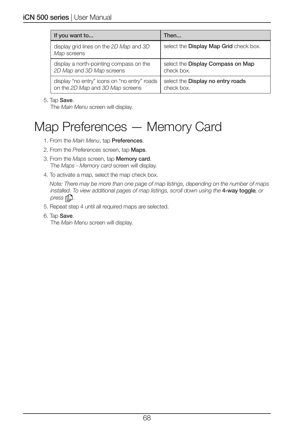 Navman iCN 500 series User Manual | Page 68 / 100