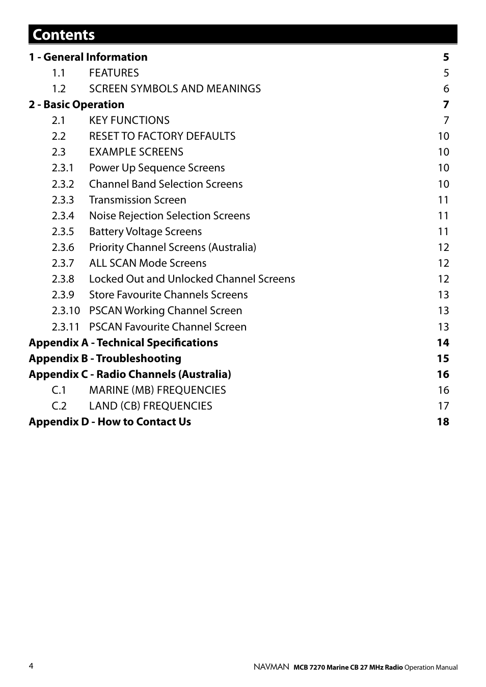 Navman MCB 7270 User Manual | Page 3 / 18