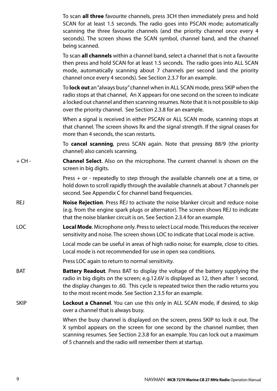 Navman MCB 7270 User Manual | Page 8 / 18