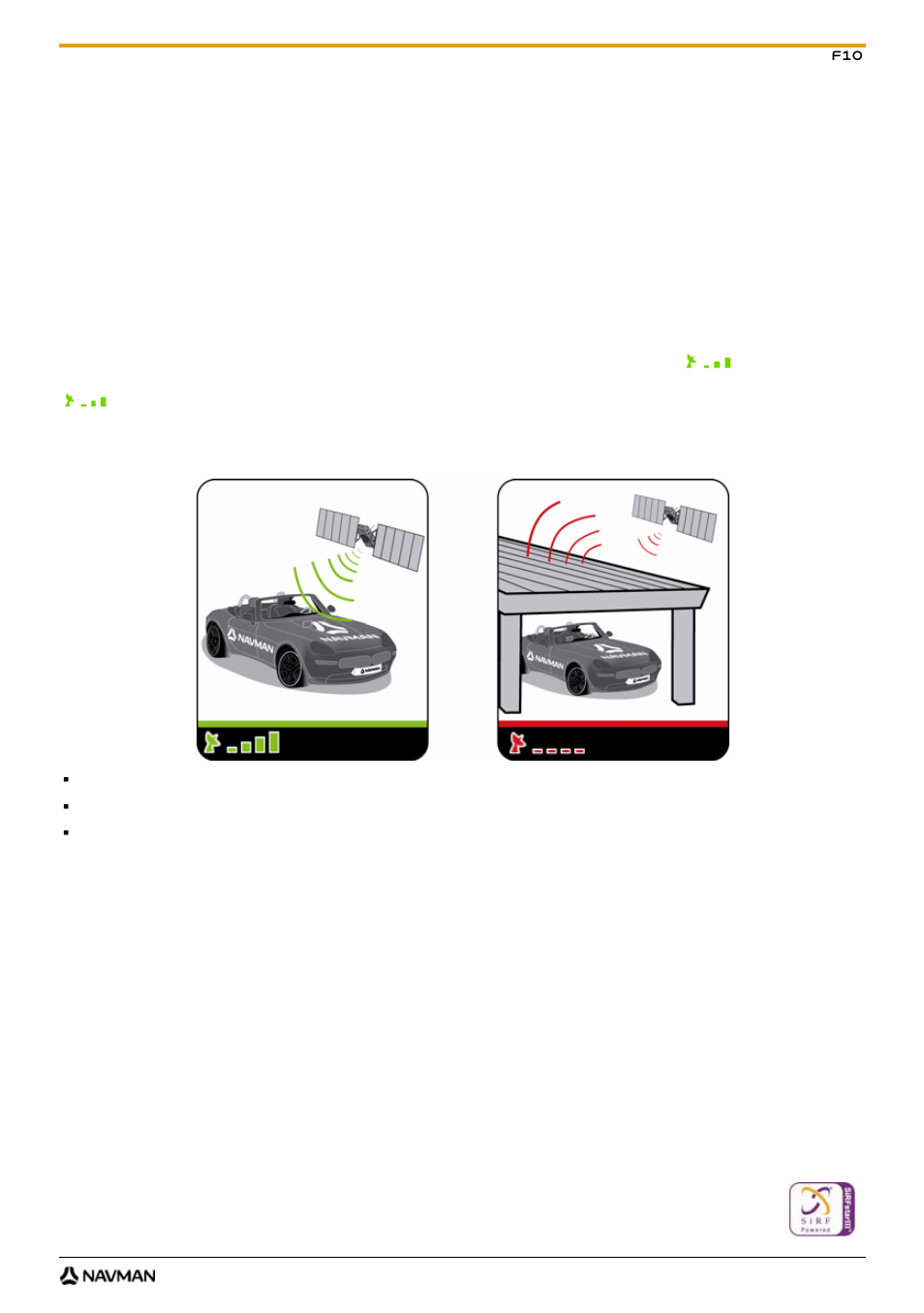 How do i navigate with gps | Navman F10 User Manual | Page 13 / 90