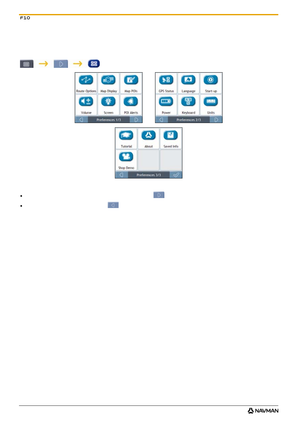 What can i customize | Navman F10 User Manual | Page 42 / 90
