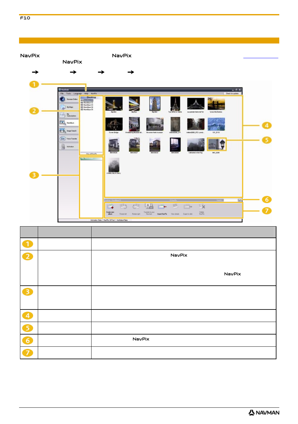 Navalbum | Navman F10 User Manual | Page 74 / 90