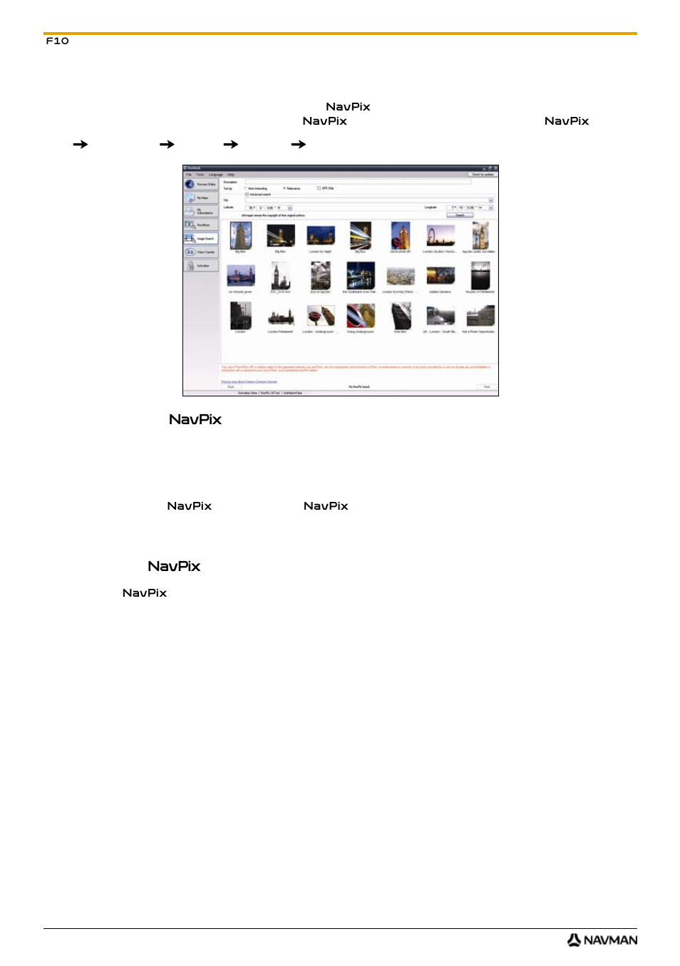 Image search, How do i download navpix from the internet, How do i import navpix to navalbum | Navman F10 User Manual | Page 78 / 90