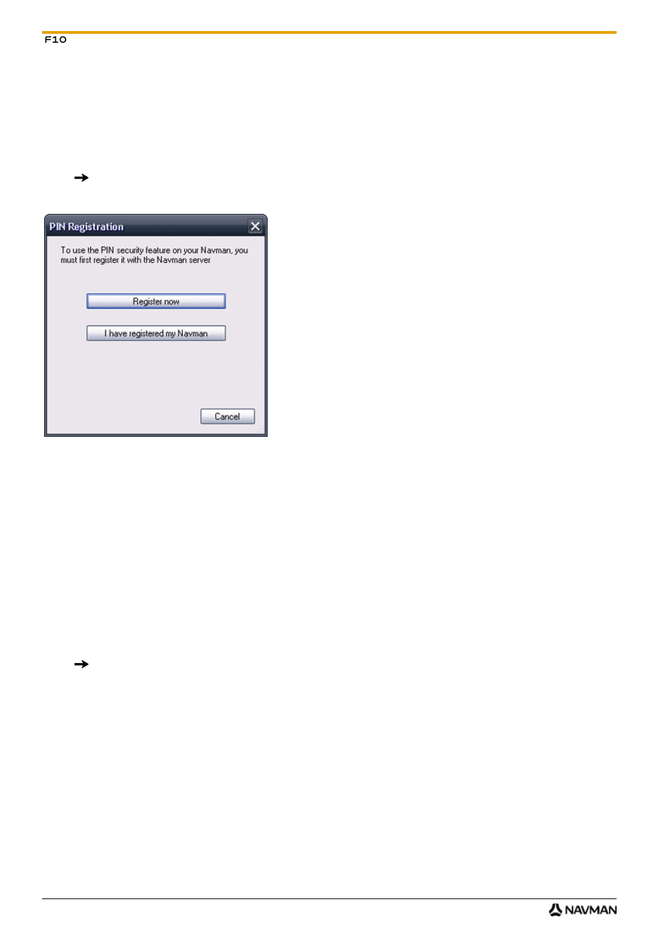 Pin security, How do i register my navman and set a pin, How do i remove the pin from my navman | Navman F10 User Manual | Page 82 / 90