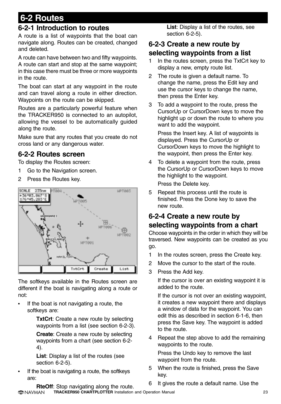 2 routes, 2-1 introduction to routes, 2-2 routes screen | Navman TRACKER950 User Manual | Page 21 / 41