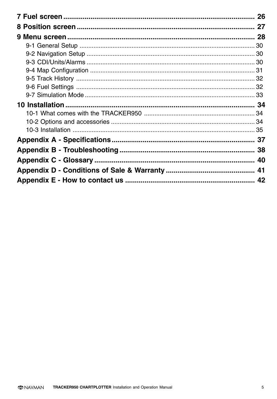 Navman TRACKER950 User Manual | Page 3 / 41