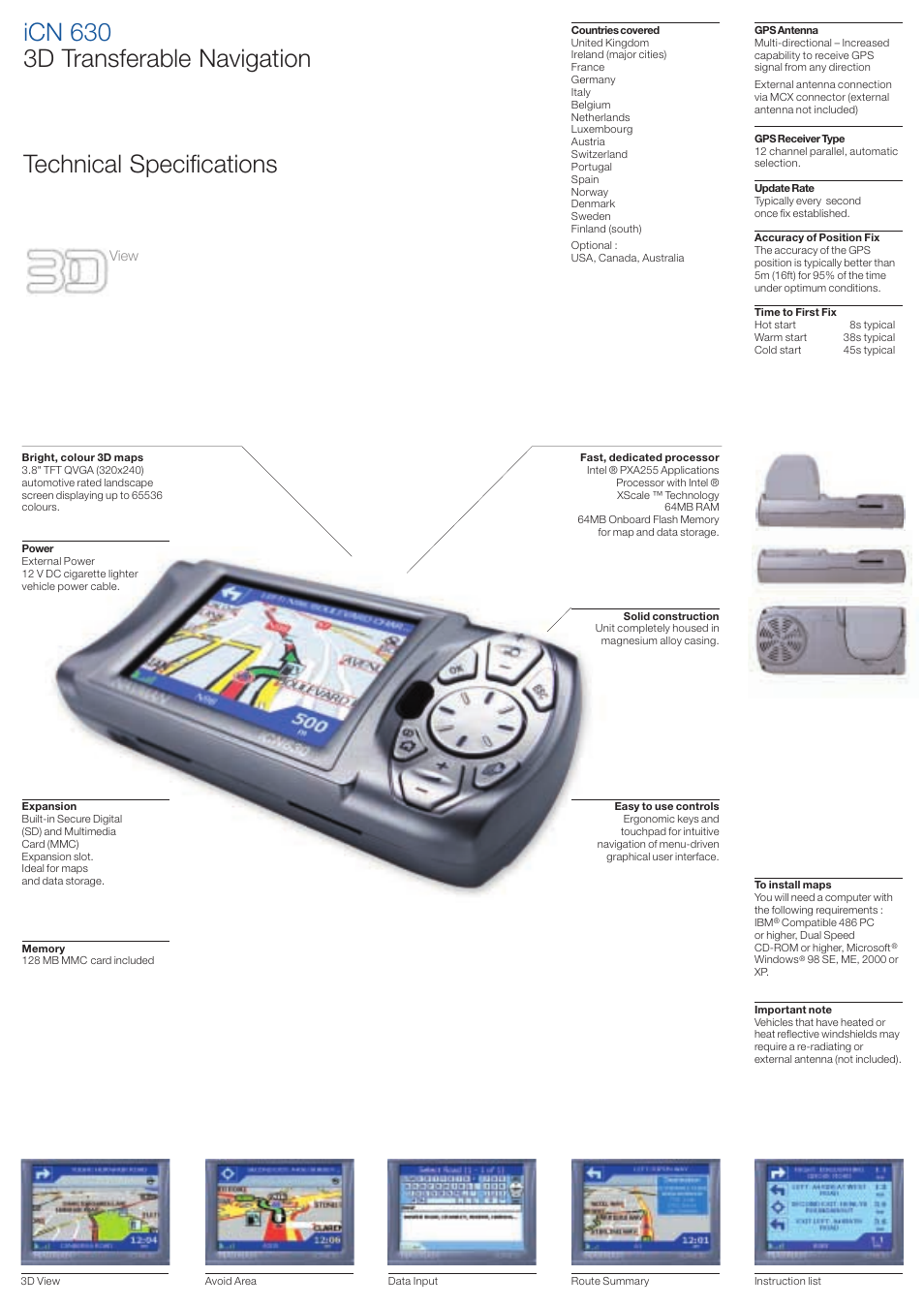 Navman iCN Series User Manual | Page 4 / 8