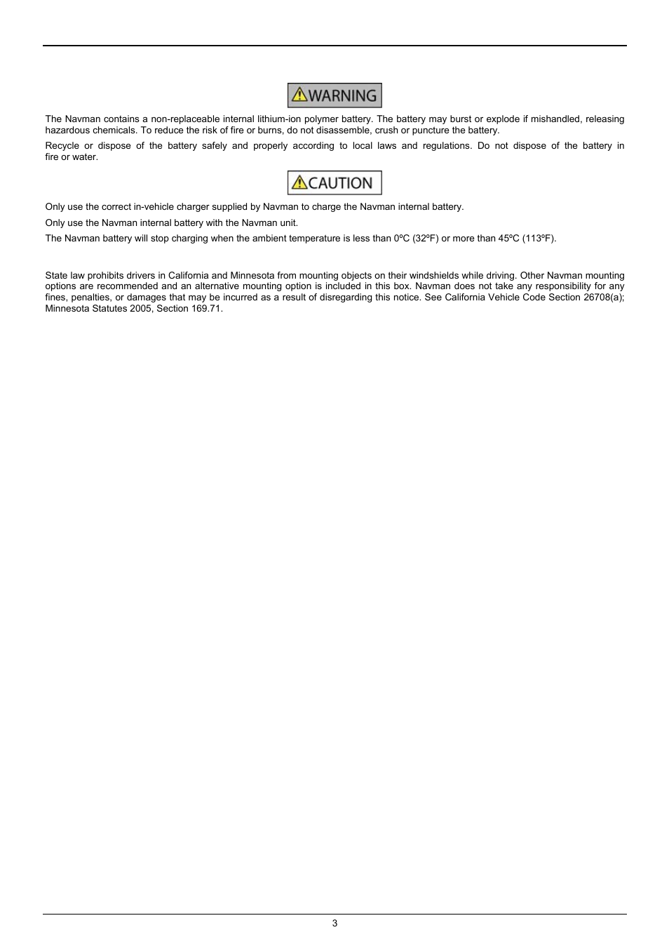 Navman F25 User Manual | Page 3 / 70