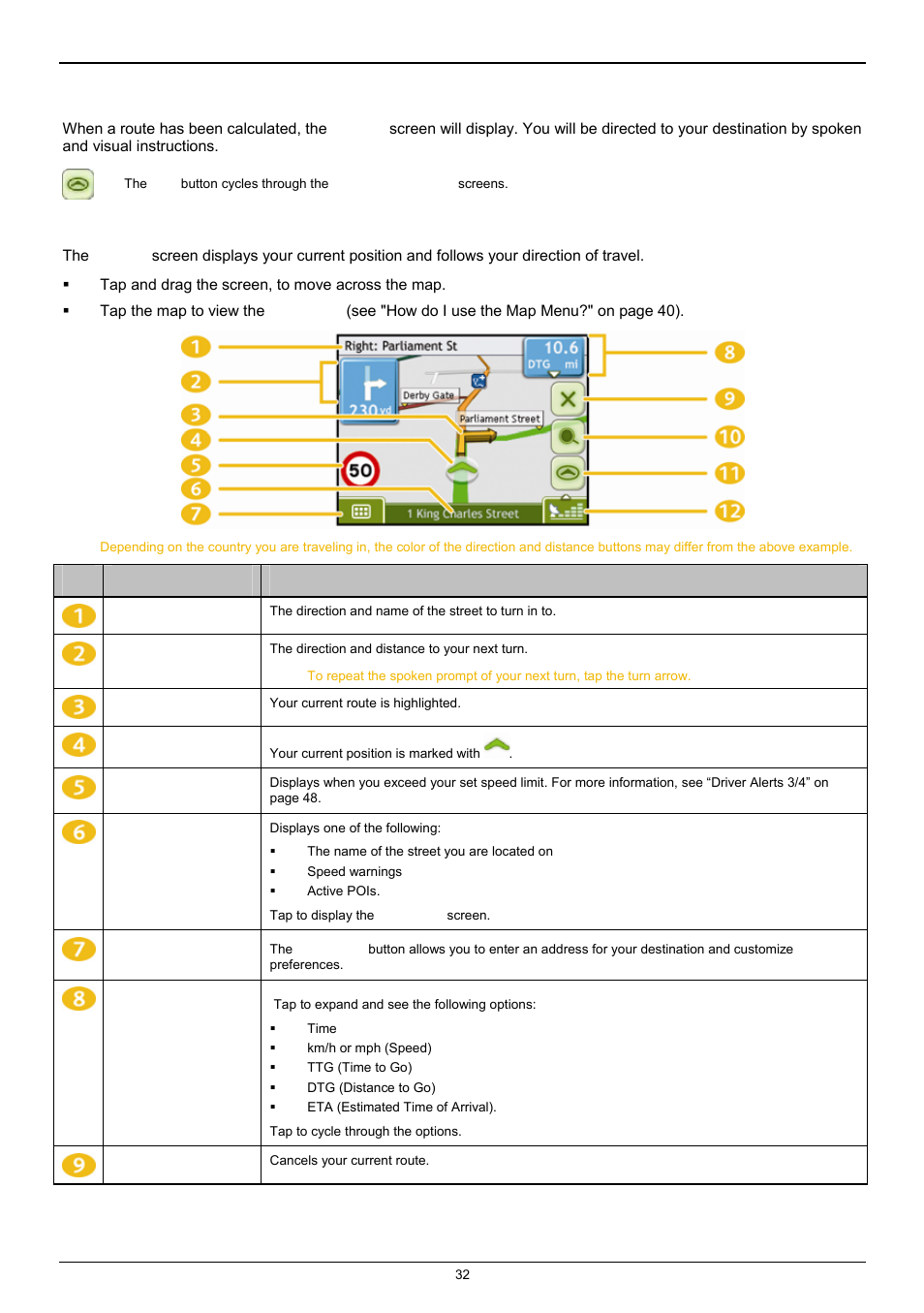 How do i view my route, 3d map screen | Navman F25 User Manual | Page 32 / 70