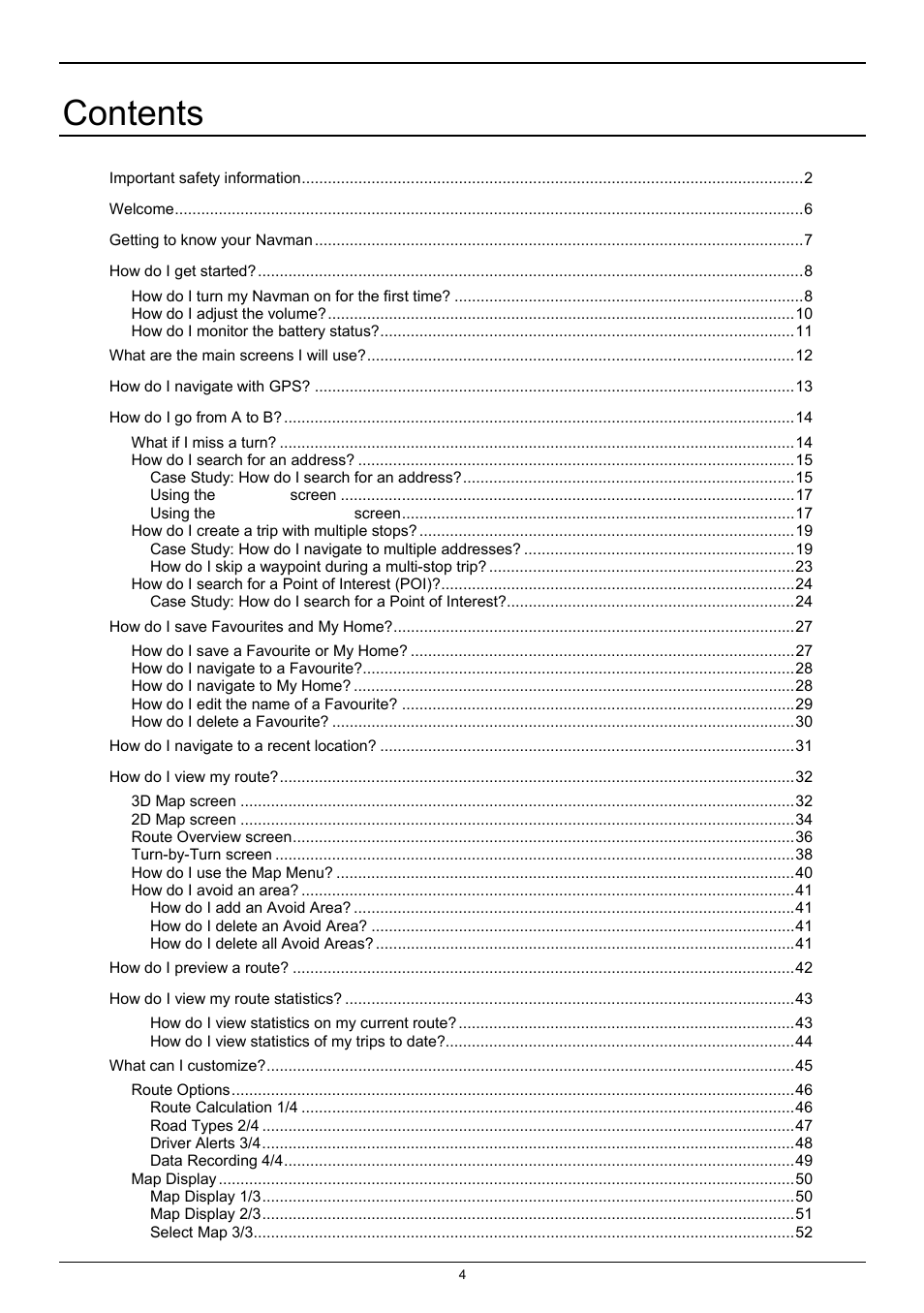 Navman F25 User Manual | Page 4 / 70