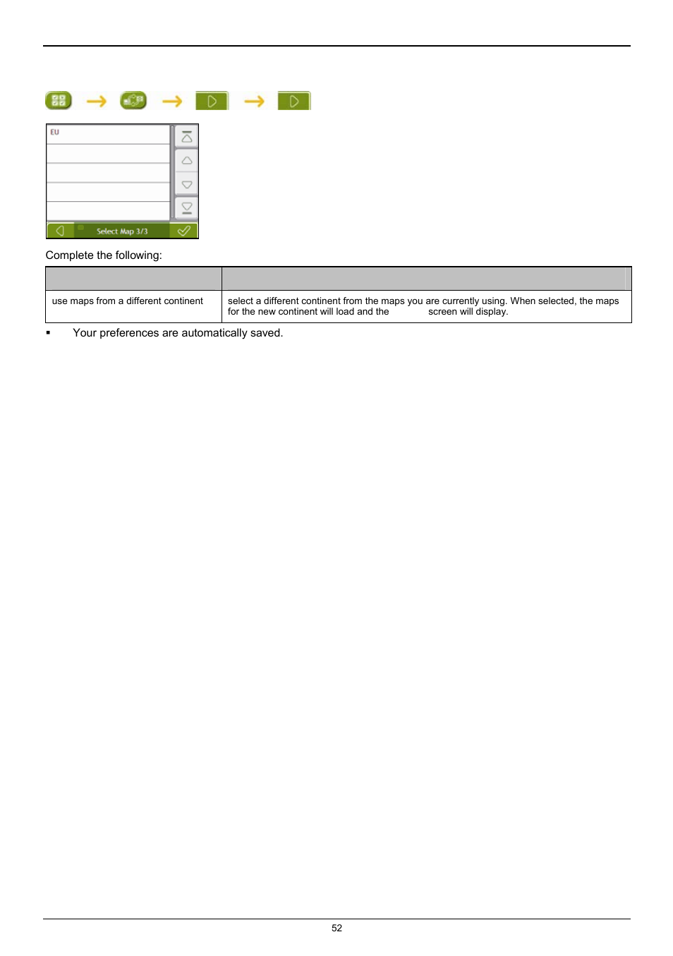 Select map 3/3 | Navman F25 User Manual | Page 52 / 70
