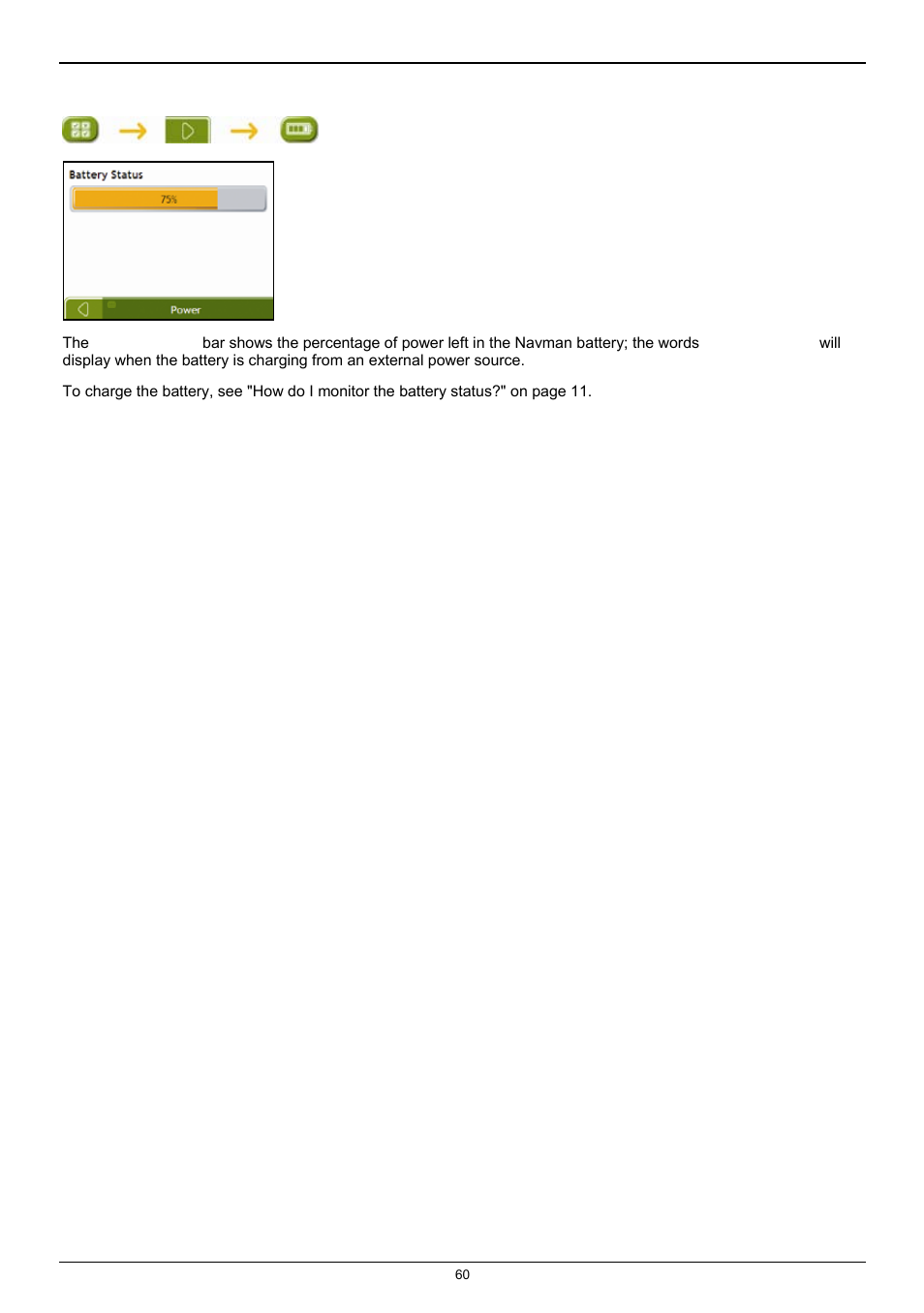 Power | Navman F25 User Manual | Page 60 / 70