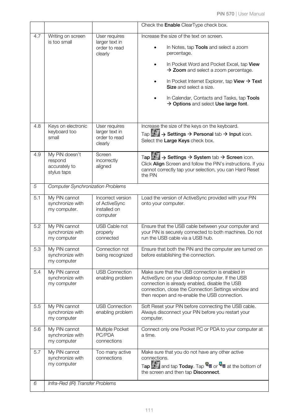 Navman PiN 570 User Manual | Page 111 / 116