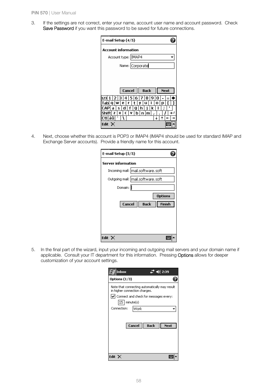 Navman PiN 570 User Manual | Page 58 / 116