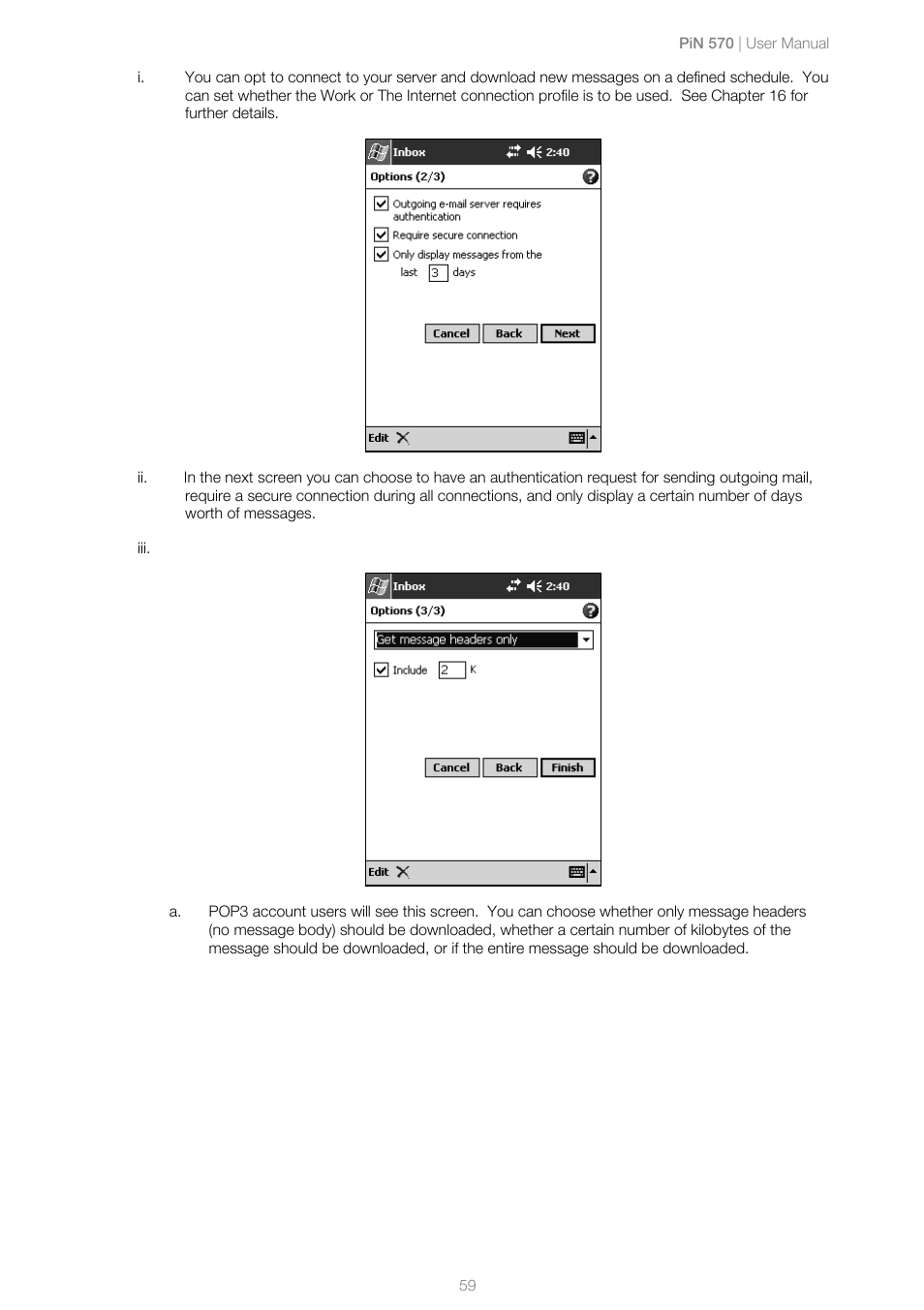 Navman PiN 570 User Manual | Page 59 / 116