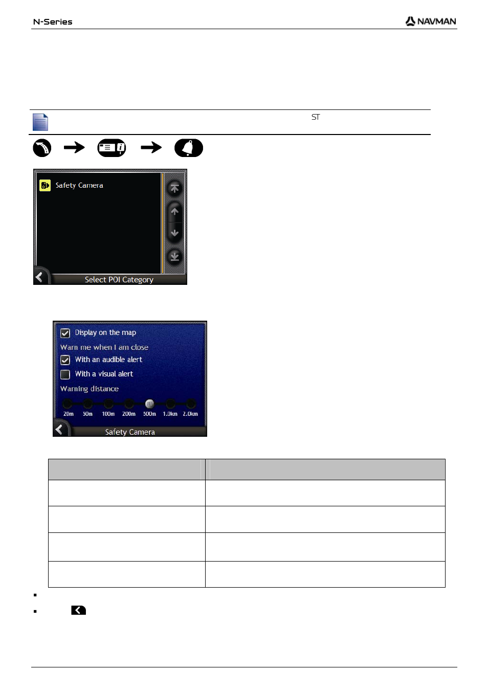 Alerts, If you want to... then | Navman N-Series User Manual | Page 128 / 144