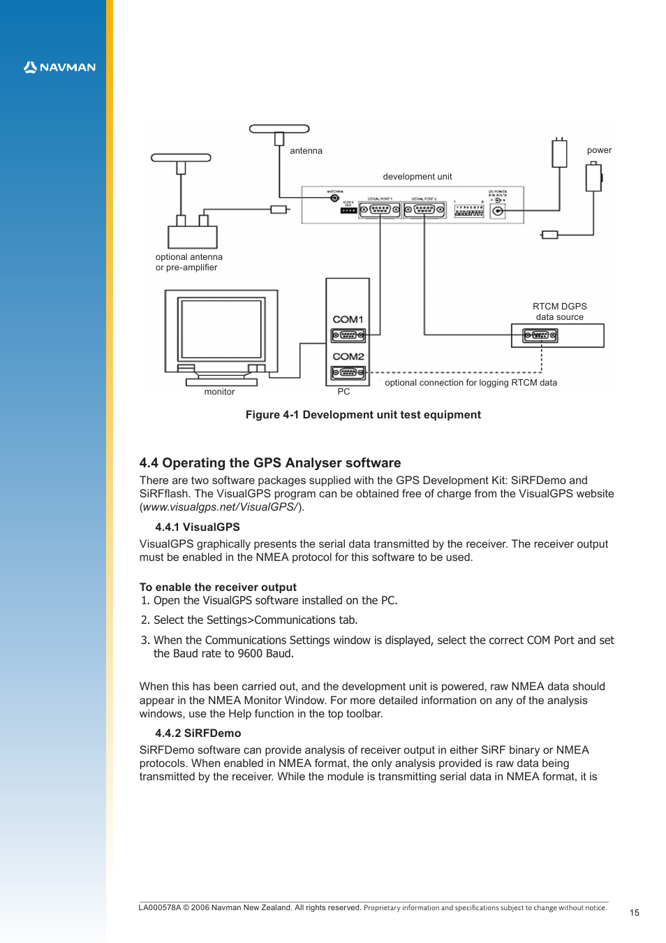 4 operating the gps analyser software | Navman LA000578A User Manual | Page 15 / 17