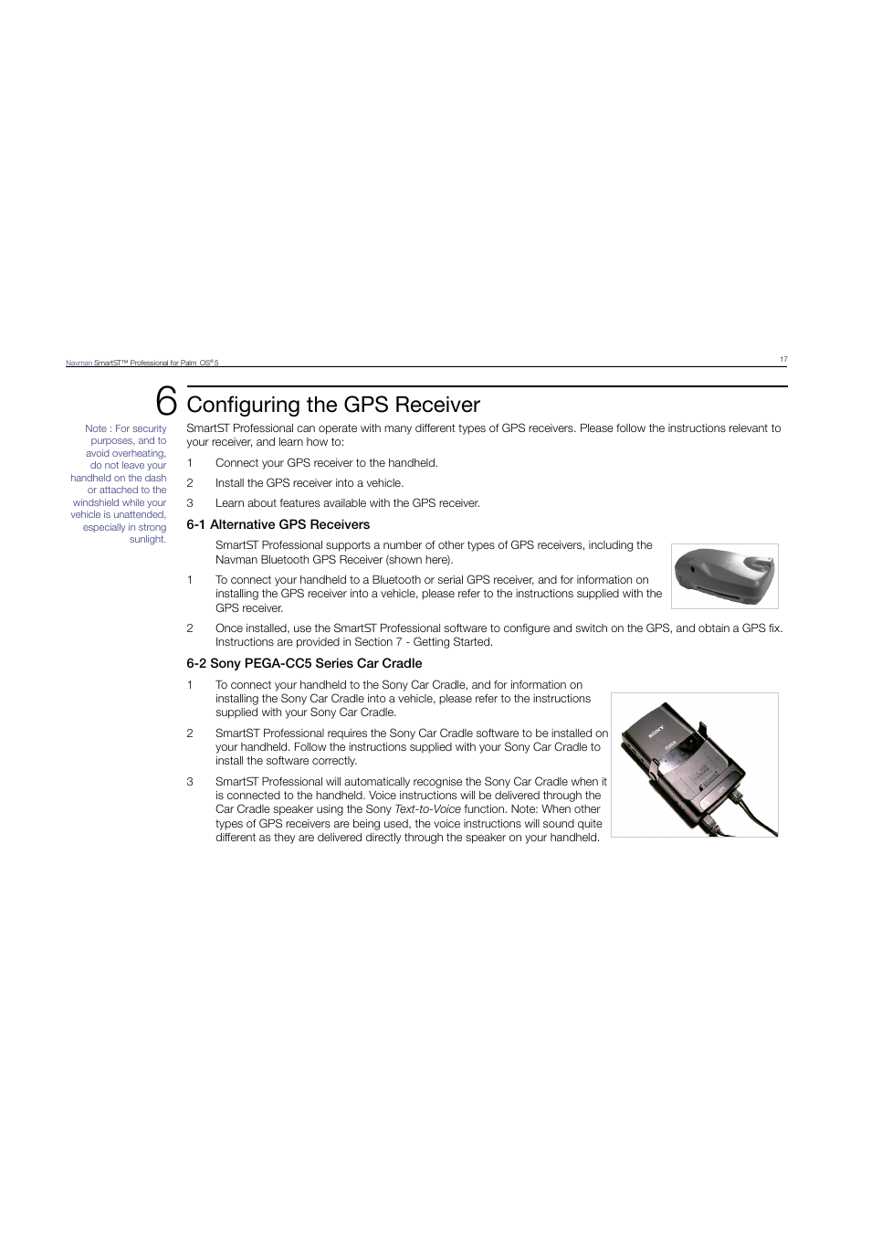 Confi guring the gps receiver | Navman SmartST Professional User Manual | Page 17 / 60