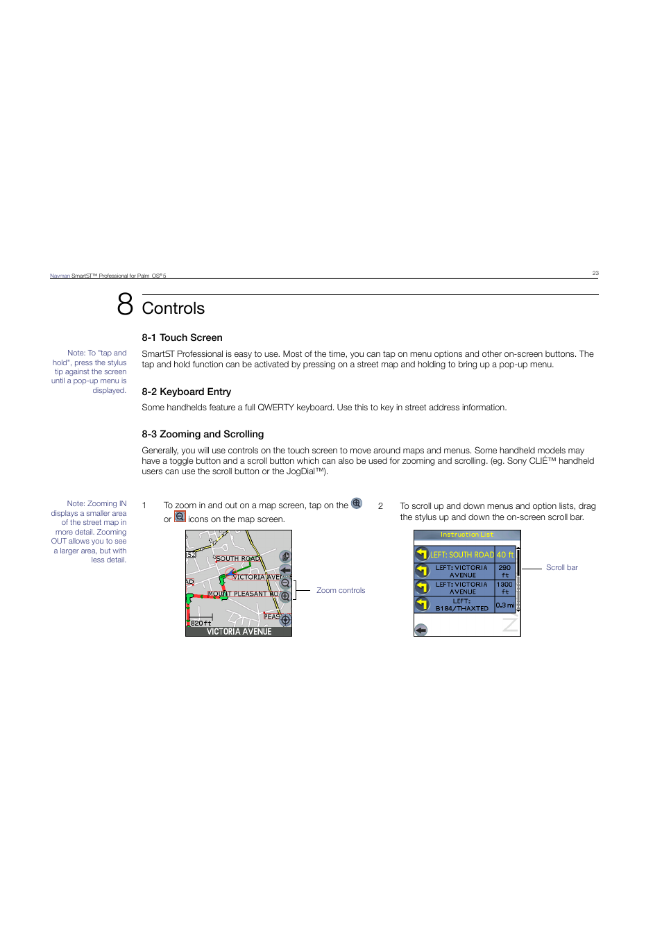 Controls | Navman SmartST Professional User Manual | Page 23 / 60