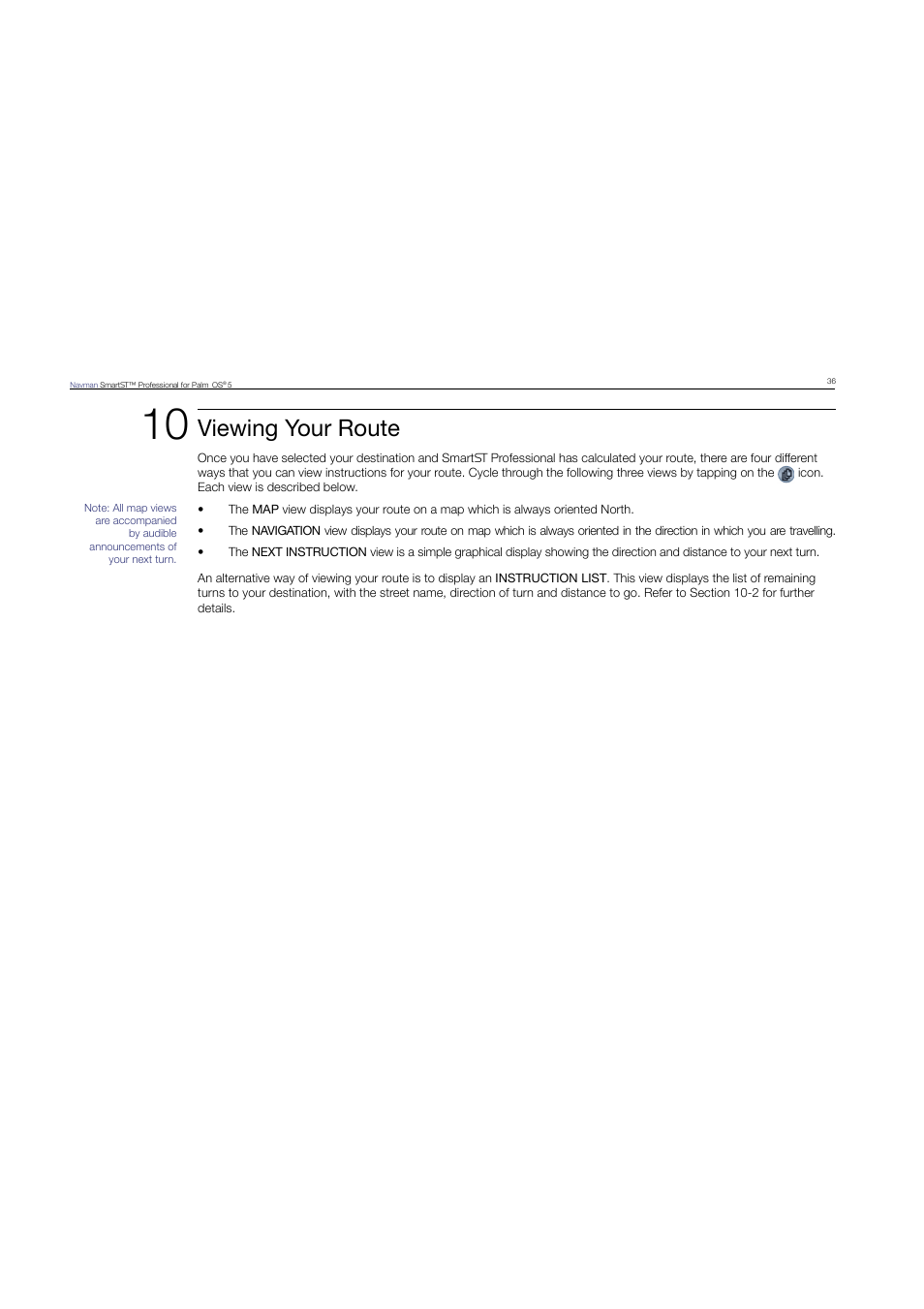 Viewing your route | Navman SmartST Professional User Manual | Page 36 / 60