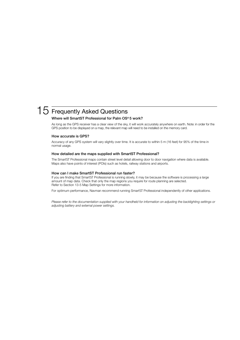 Frequently asked questions | Navman SmartST Professional User Manual | Page 56 / 60