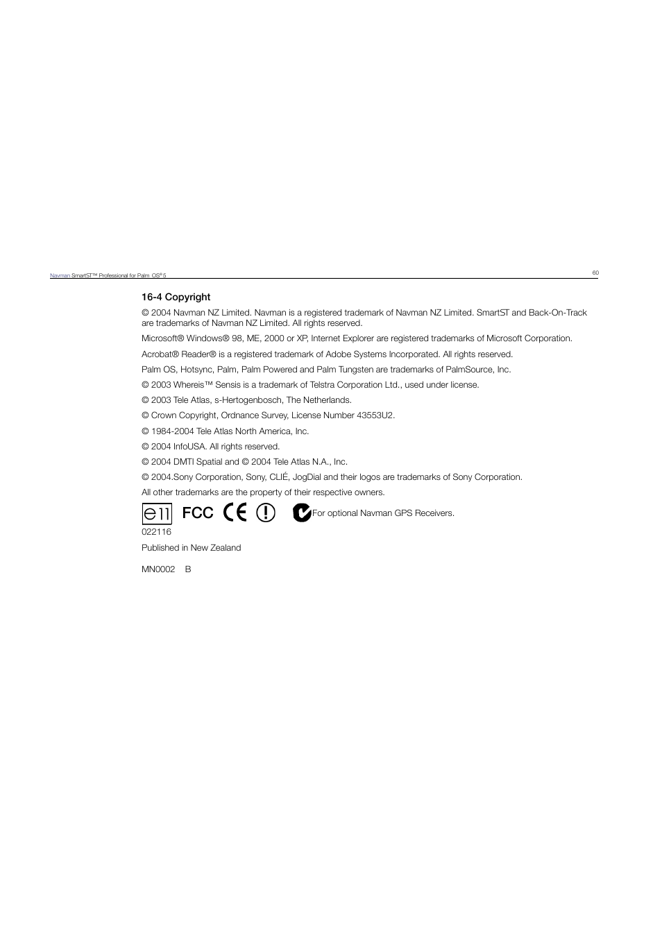 Navman SmartST Professional User Manual | Page 60 / 60