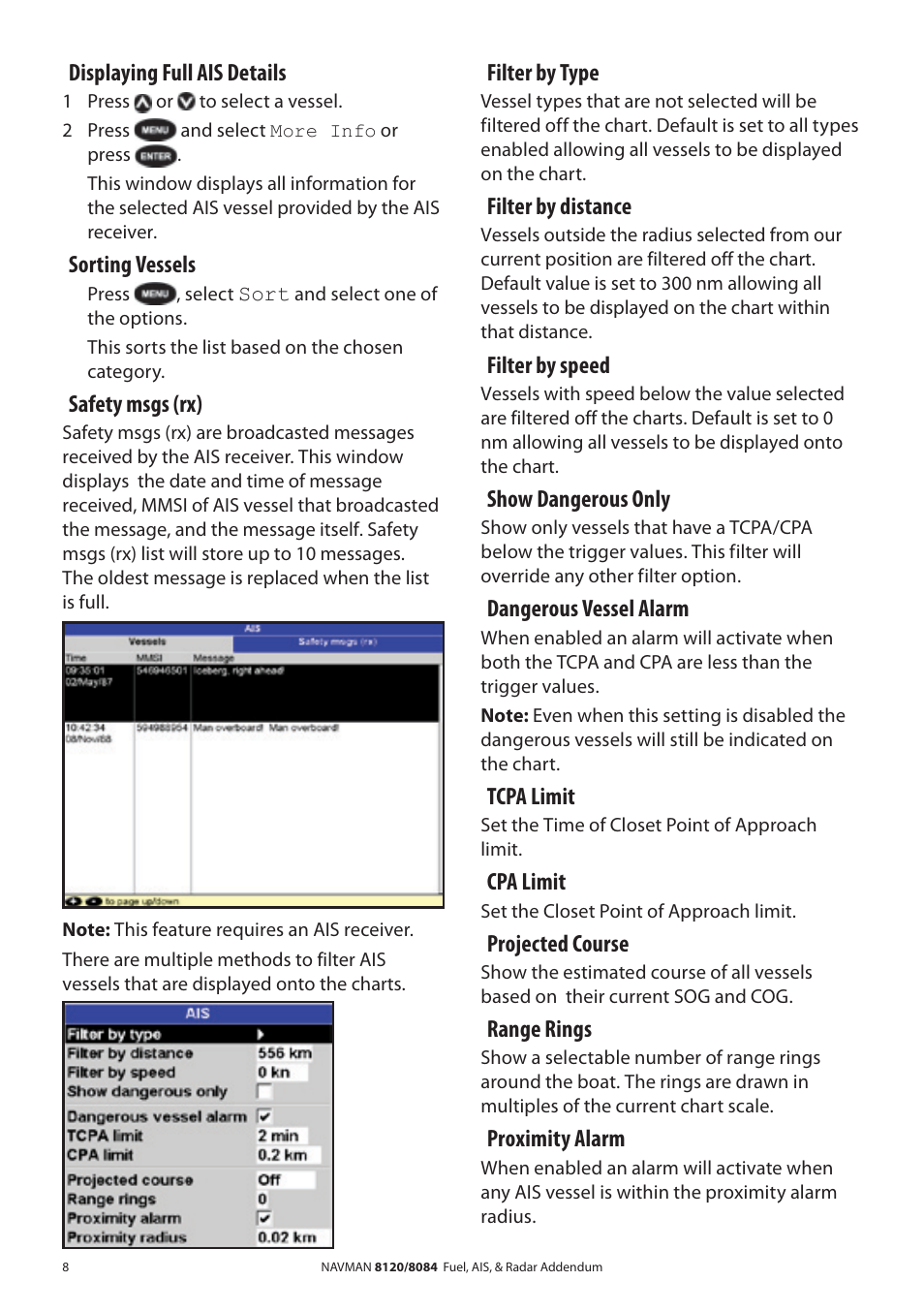 Navman 8120 User Manual | Page 8 / 21