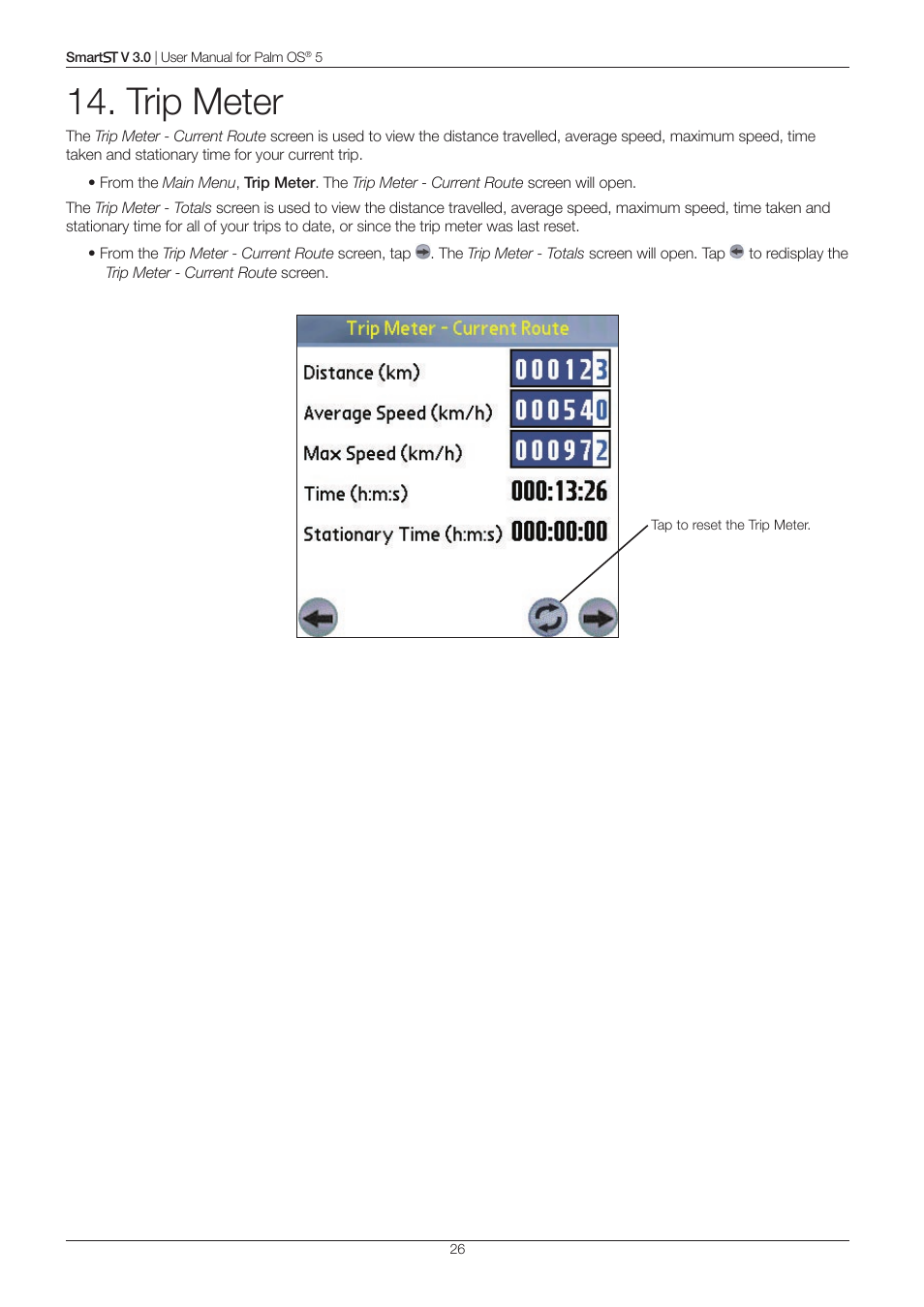 Trip meter | Navman Smart V3 User Manual | Page 26 / 53