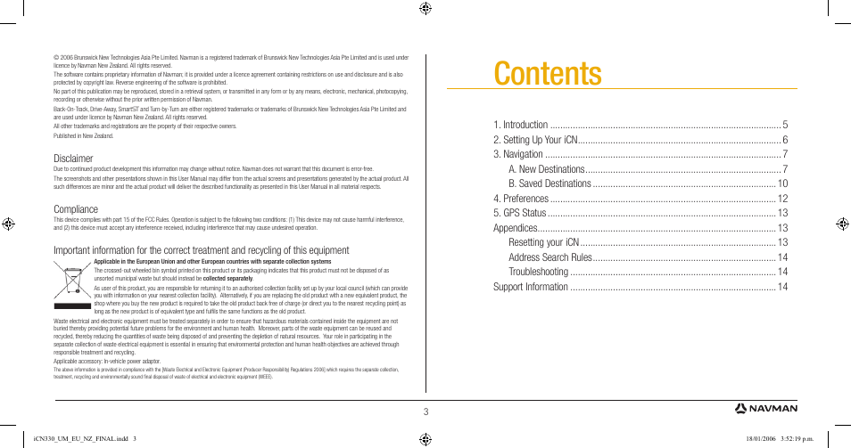 Navman ICN 330 User Manual | Page 3 / 16