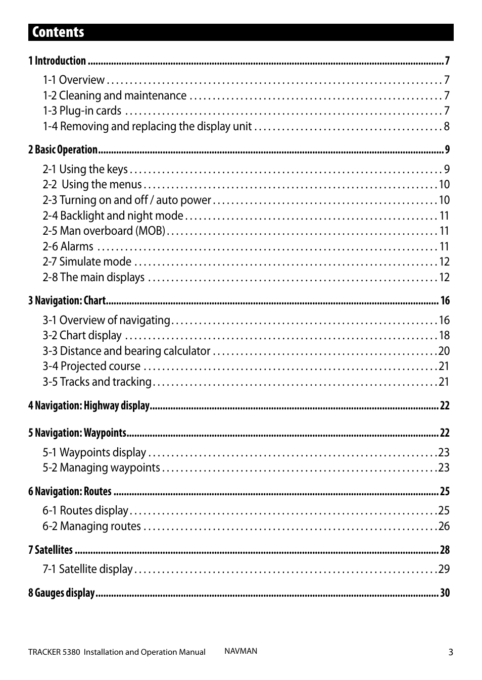 Navman 5380 User Manual | Page 3 / 64