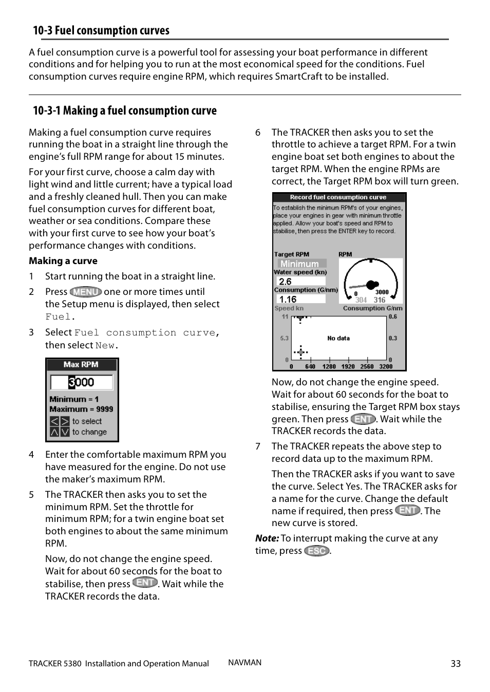 3 fuel consumption curves, 3-1 making a fuel consumption curve | Navman 5380 User Manual | Page 33 / 64