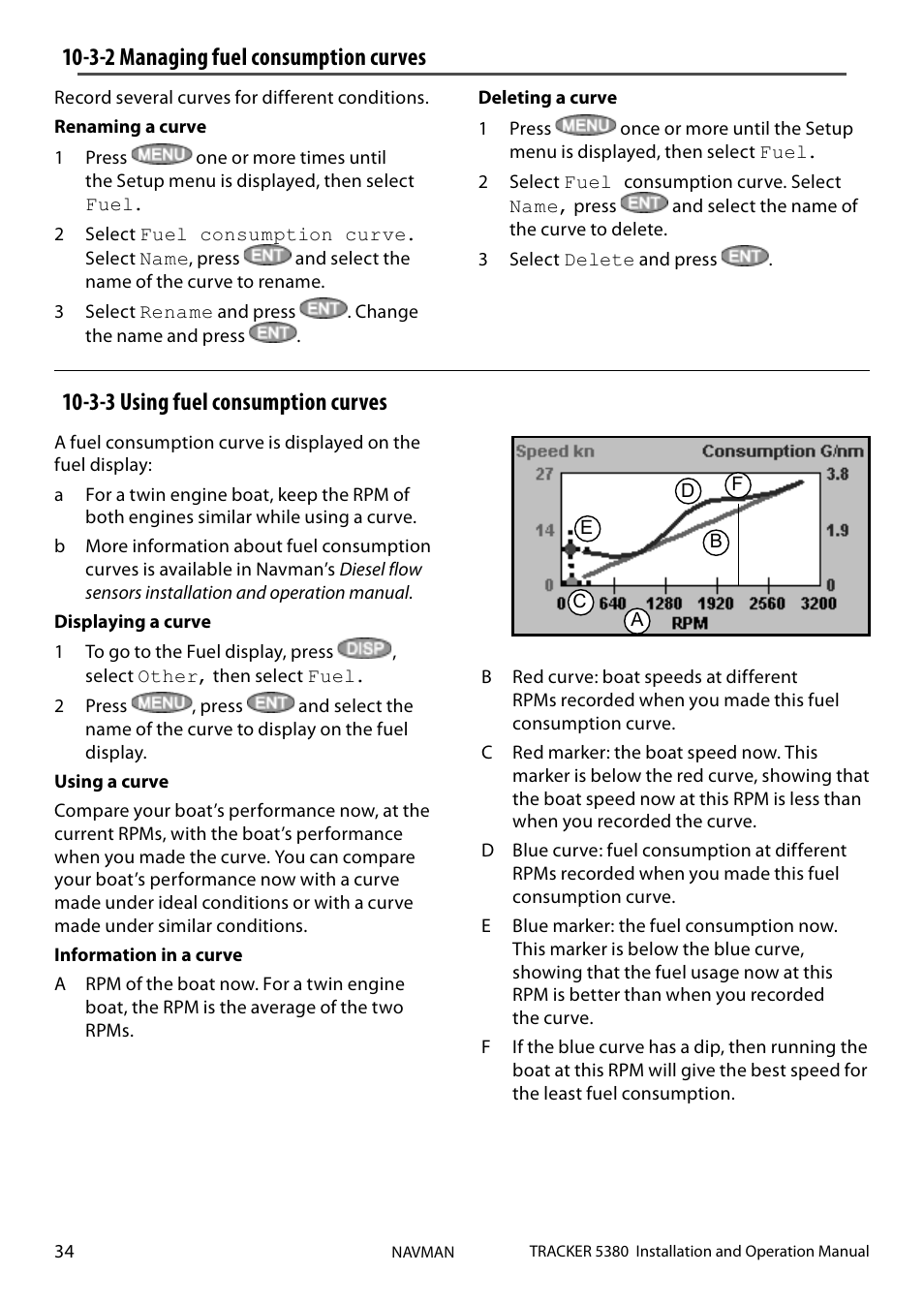 3-2 managing fuel consumption curves, 3-3 using fuel consumption curves | Navman 5380 User Manual | Page 34 / 64