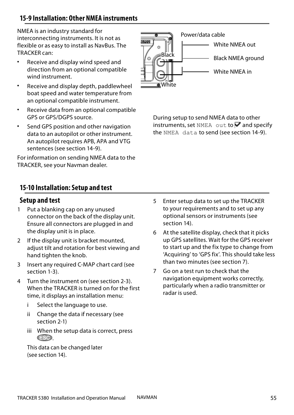 Setup and test | Navman 5380 User Manual | Page 55 / 64