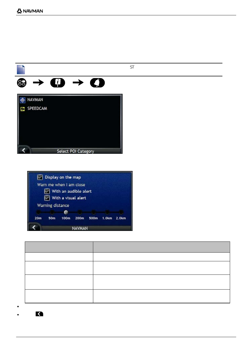 Poi alerts, If you want to... then | Navman iCN-700 Series User Manual | Page 109 / 128