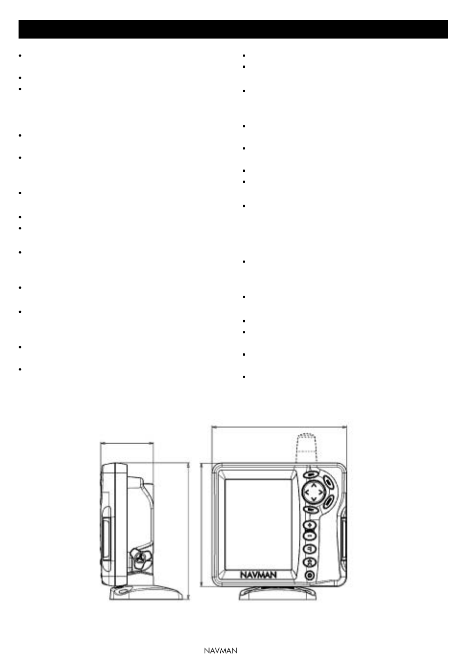 Appendix a - specifications | Navman TRACKER 5100I User Manual | Page 36 / 42