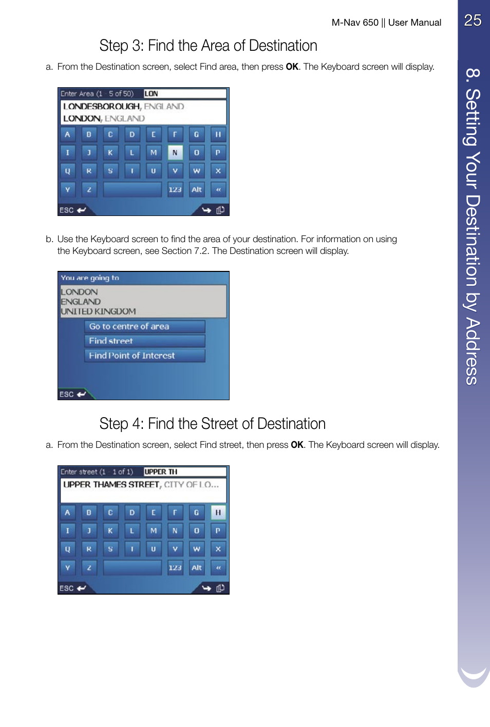 Navman M-Nav 650 User Manual | Page 25 / 84