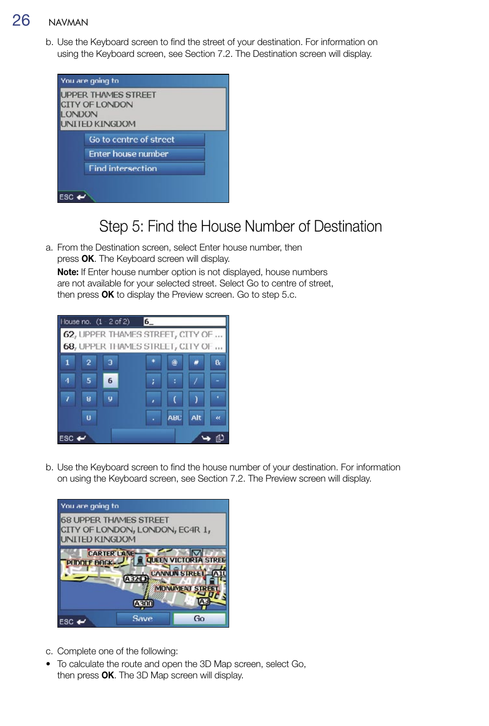 Step 5: find the house number of destination | Navman M-Nav 650 User Manual | Page 26 / 84