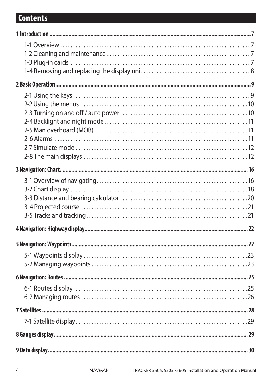 Navman 5605 User Manual | Page 4 / 68
