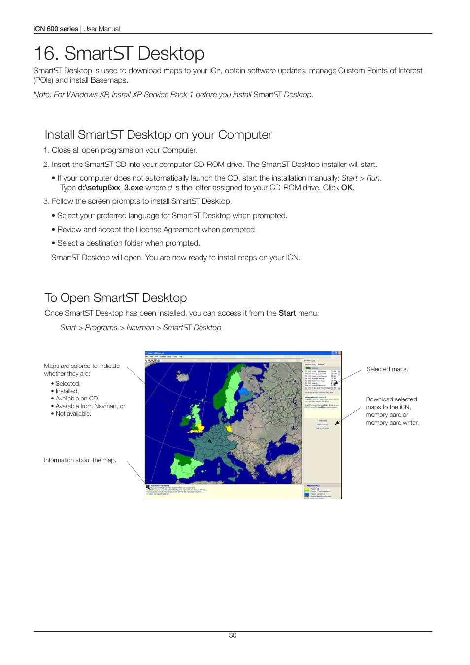 Smart desktop, Install smart desktop on your computer | Navman iCN 600series User Manual | Page 30 / 41