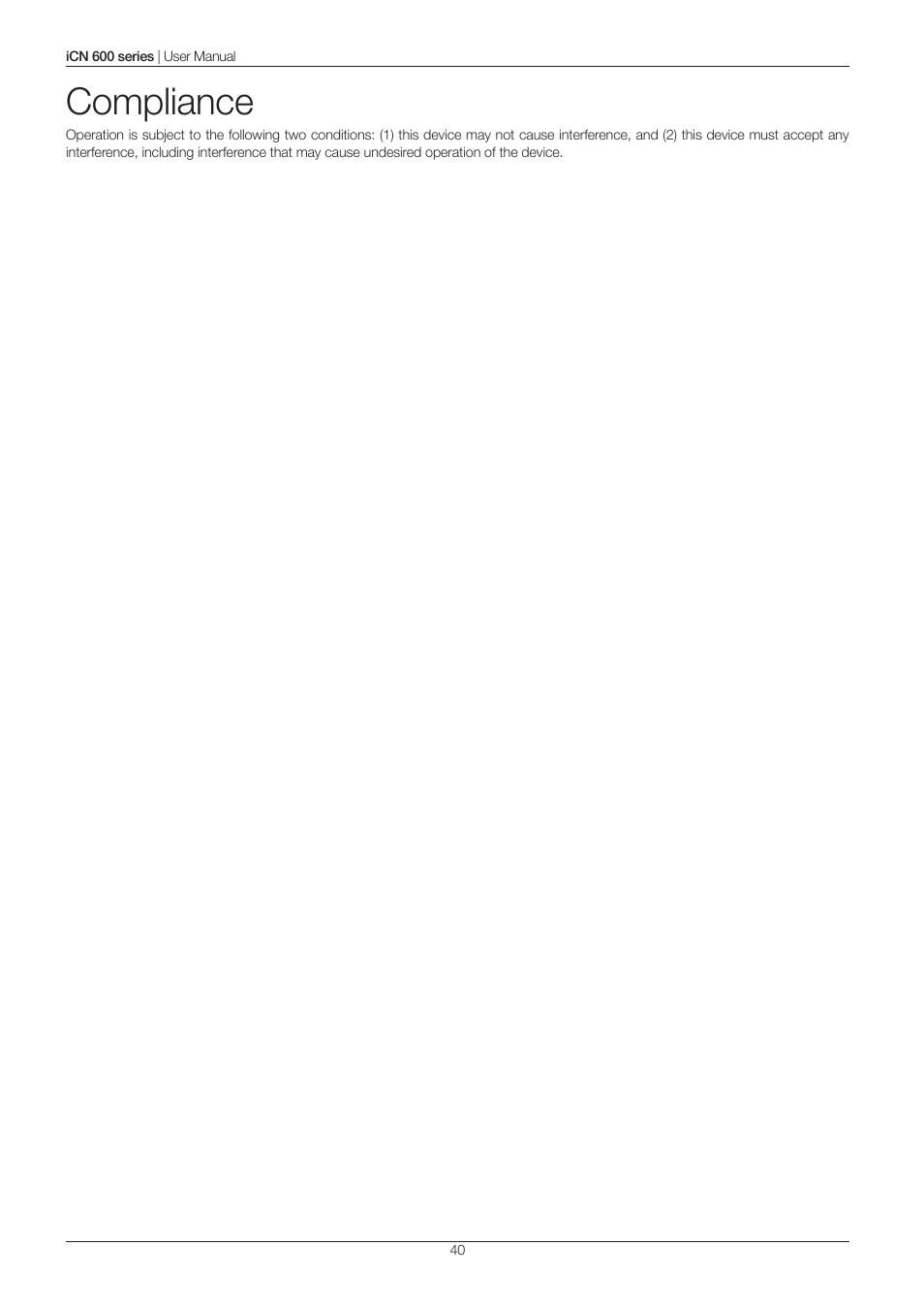 Compliance | Navman iCN 600series User Manual | Page 40 / 41