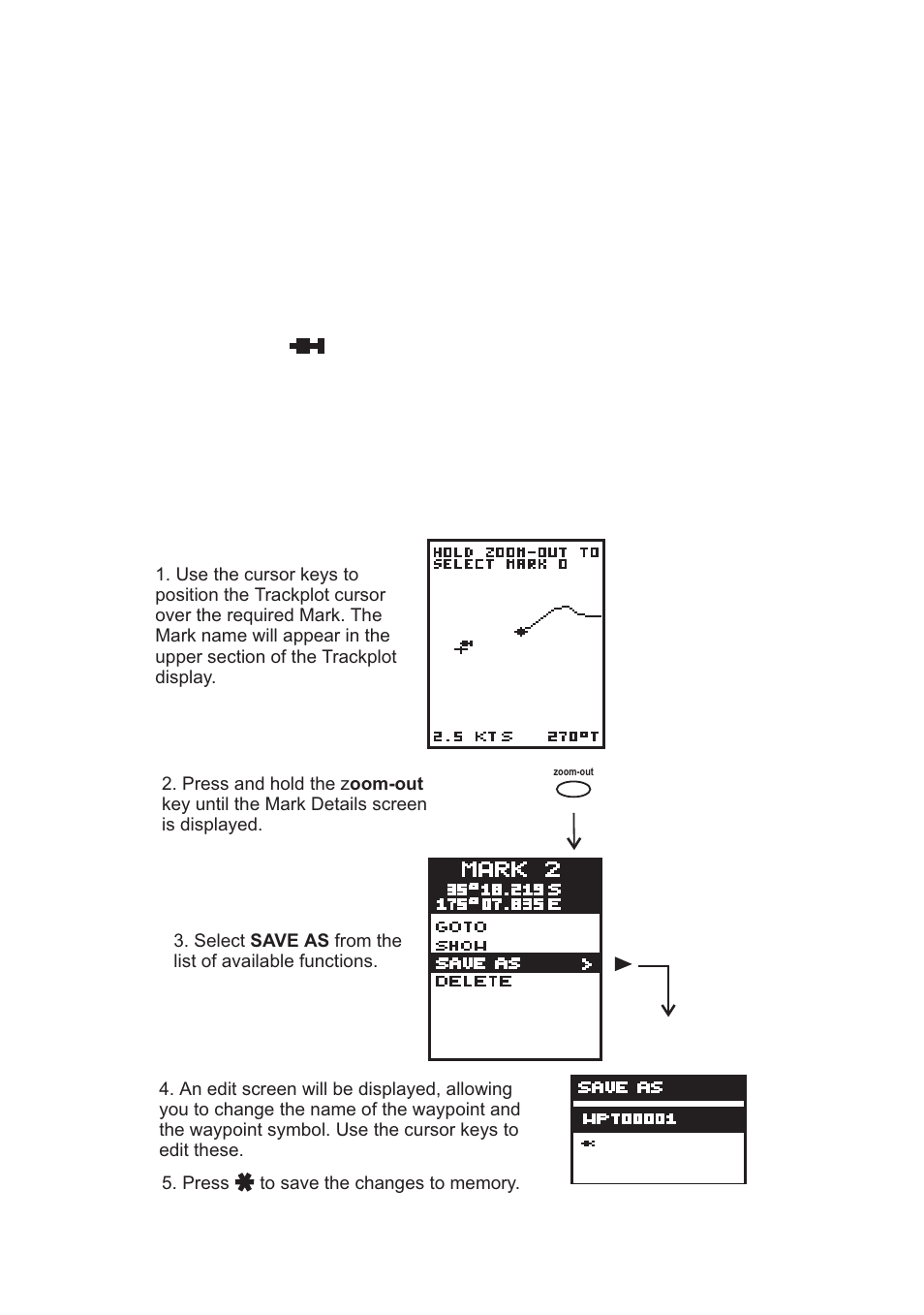 0 marks, 1 converting marks to waypoints | Navman Tracker500/500i User Manual | Page 28 / 44