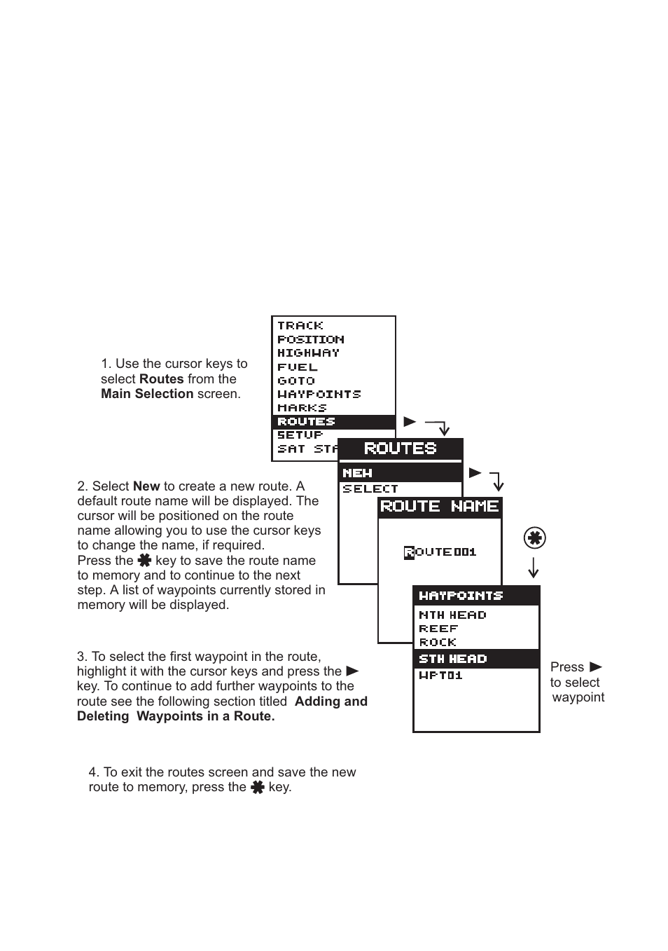 0 routes, 1 creating a new route | Navman Tracker500/500i User Manual | Page 29 / 44