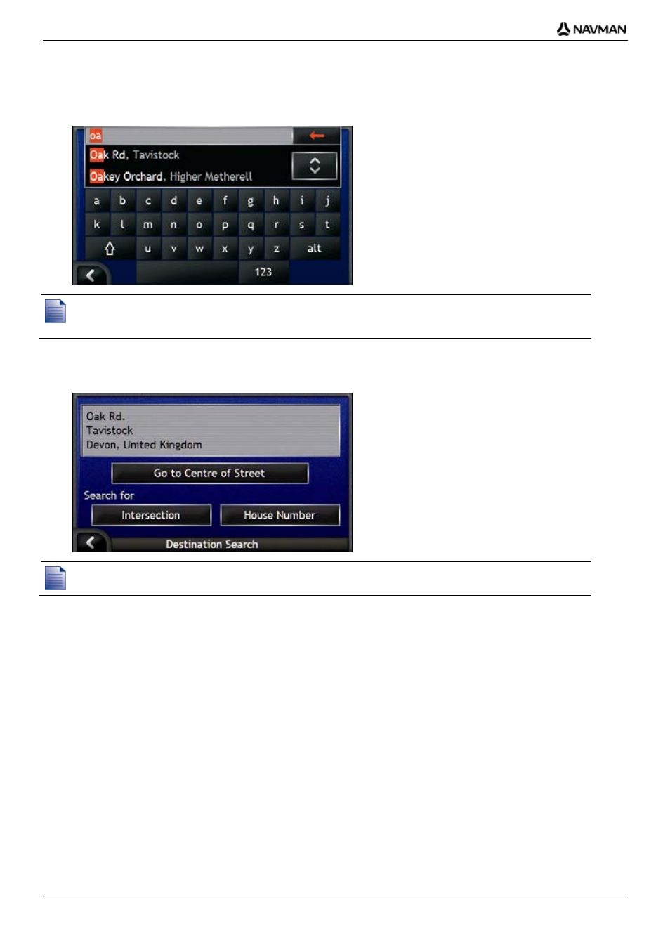 Search for the street, Icn 700 series | how do i go from a to b | Navman iCN700 User Manual | Page 26 / 124