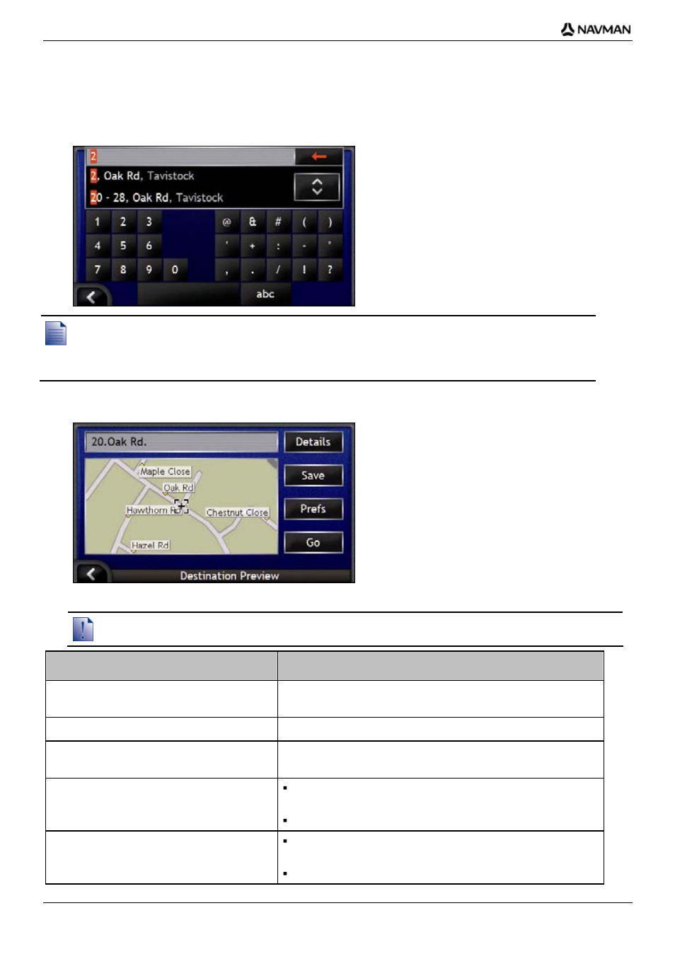 Search for the house number, If you want to ... then | Navman iCN700 User Manual | Page 28 / 124