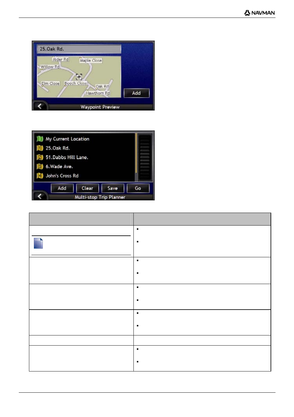 If you want to ... then | Navman iCN700 User Manual | Page 34 / 124