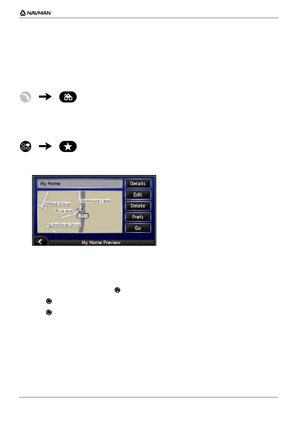 How do i navigate to my home, Option 1 - from the go to menu, Option 2 - from the favourite destinations screen | Option 3 - using the remote control | Navman iCN700 User Manual | Page 51 / 124