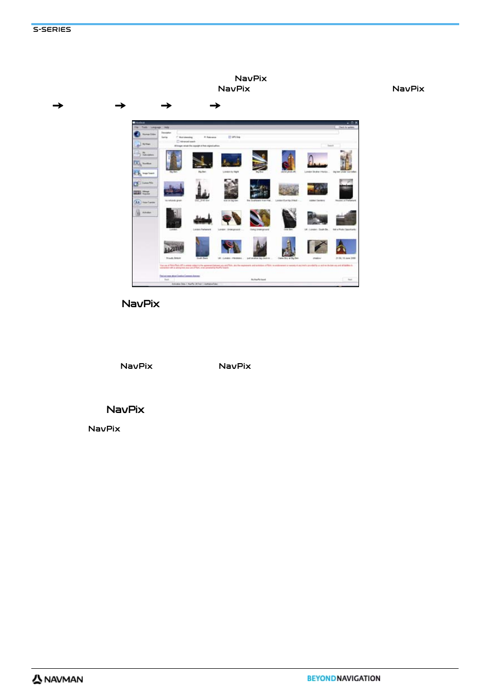 Image search, How do i download navpix from the internet, How do i import navpix to navalbum | Navman S-Series User Manual | Page 115 / 133